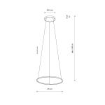 Lampa wisząca CIRCOLO LED S 18W 600lm 4000K Czarny 10863 Nowodvorski Lighting