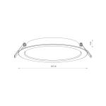 Lampa podtynkowa MYKONOS LED 18W 1800lm 4000K Biały 10543 Nowodvorski Lighting