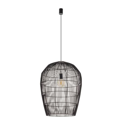 Lampa wisząca HAITI L Czarny bambusowy klosz na E27 11168 Nowodvorski