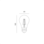 Żarówka LED FGS 8W E27 barwa CIEPŁOBIAŁA 360 Line KAFGSE278CB Kobi
