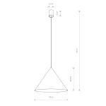 Lampa wisząca ZENITH L umbra blue IP20 11484 Nowodvorski