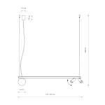 Lampa wisząca z poprzeczną listwą z serii FOURTY trzy źródła światła do jadalni 11471 Nowodvorski