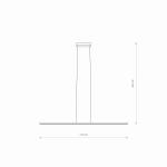 Minimalistyczna lampa liniowa na linkach BAR LED M 32W barwa neutralna nad wyspę 11582 Nowodvorski