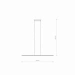 Liniowa lampa wisząca biała BAR LED S 27W 4000K do jadalni nad stół 11584 Nowodvorski