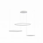 Lampa wisząca CIROCO biała trzy podwieszane pierścienie LED 3000K do salonu 11602 Nowodvorski