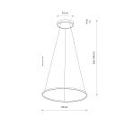 Nowoczesna lampa wisząca CIROCO z minimalistycznym pierścieniem LED 21W 3000K 11604 Nowodvorski