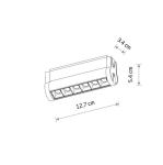Reflektorek do systemu niskonapięciowego UT-LVM FOCUS SWING LED 6W 11335 Nowodvorski