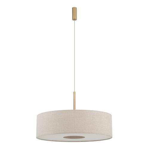 Lampa wisząca kremowa SANTANA L 11653 Nowodvorski duży abażur 65 cm, złote wykończenia
