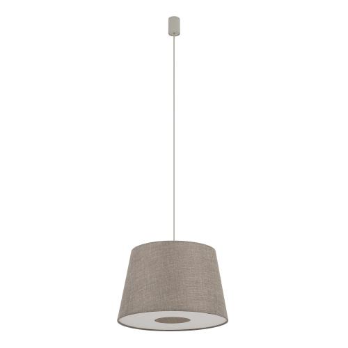 Lampa wisząca TUTOIA 11682 Nowodvorski beżowy abażur z tkaniny, styl nowoczesny, idealna do jadalni nad stół, gwint E27