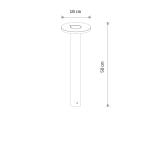 Lampa stojąca zewnętrzna ogrodowa AXION LED 8W  550lm 3000K grafitowy 11938 Nowodvorski