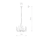 Lampa wisząca żyrandol ORTO beżowy 8xE14 12525 Nowodvorski