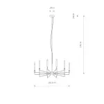 Lampa wisząca żyrandol ORTO B beżowy 12xE14 12526 Nowodvorski