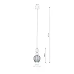Lampa wisząca CORALS szklany klosz ceramika 11974 Nowodvorski