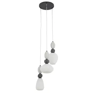 Lampa wisząca CORALS szklano-ceramiczne klosze gwint 3xE27 do salonu 11975 Nowodvorski
