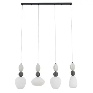 Lampa wisząca CORALS zwisy na listwie dekoracyjne klosze 4xE27 do salonu 11976 Nowodvorski