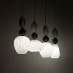 Lampa wisząca CORALS zwisy na listwie dekoracyjne klosze 4xE27 do salonu 11976 Nowodvorski