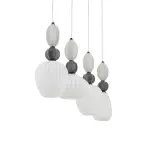 Lampa wisząca CORALS zwisy na listwie dekoracyjne klosze 4xE27 do salonu 11976 Nowodvorski
