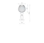 Lampa stołowa CORALS do sypialni szklany klosz ceramika 11978 Nowodvorski