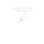 Reflektorek na szynę 3 obwodową  CTLS SPOT ZOOM LED 10W 15°-60° 3000K Biały 12314 Nowodvorski
