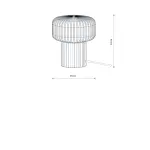 Lampa stołowa TIKA gwint E27 szklany klosz 11980 Nowodvorski