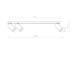 Listwa ze spotami MONO III beżowa gwint 3xGU10 12537 Nowodvorski