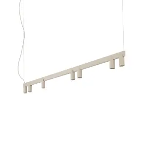 Lampa wisząca FOURTY LINE LED 8W + 7xGU10 beżowa 12294 Nowodvorski