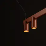 Lampa wisząca FOURTY  LINE LED 8W + 7xGU10 terakota 12423 Nowodvorski