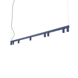 Lampa wisząca FOURTY LINE LED 8W + 8xGU10 granatowa 12290 Nowodvorski