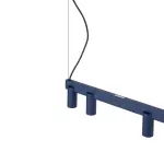 Lampa wisząca FOURTY LINE LED 8W + 8xGU10 granatowa 12290 Nowodvorski