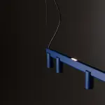 Lampa wisząca FOURTY LINE LED 8W + 8xGU10 granatowa 12290 Nowodvorski