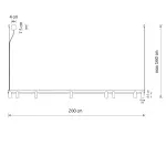 Lampa wisząca FOURTY LINE LED 8W + 8xGU10 granatowa 12290 Nowodvorski