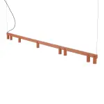 Lampa wisząca FOURTY  LINE LED 8W + 8xGU10 terakota 12424 Nowodvorski