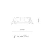 OPRAWA WPUSZCZANA IP44 CL KOS LED 8W 670lm 4000K BIAŁA 8781 Nowodvorski