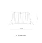 OPRAWA WPUSZCZANA LED IP44/IP20 CL KEA LED 40W 2700lm 3000K biała 8768 Nowodvorski