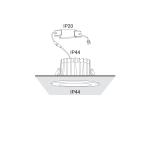 OPRAWA WPUSZCZANA LED IP44/IP20 CL KEA LED 40W 2700lm 4000K biała 8767 Nowodvorski