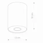 LAMPA SUFITOWA POINT WHITE SILVER WHITE GRAPHITE L 6002 Nowodvorski
