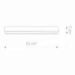 LAMPA SUFITOWA STRAIGHT LED SILVER CEILING S 9623