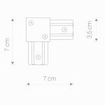 ŁĄCZNIK KĄTOWY PROFILE 90 CZARNY 9455 Nowodvorski