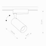 SPOT NA SZYNOPRZEWÓD PROFILE IRIS LED 1x30W 2300lm 4000K CZARNY 9007 Nowodvorski