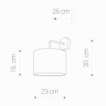 KINKIET ALICE CZARNO-ZŁOTY 9084 Nowodvorski