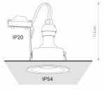 OPRAWA WPUSZCZANA IP54/IP20 CHARLIE WHITE BIAŁA 8366 Nowodvorski