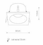 OPRAWA WPUSZCZANA IP54/IP20 DELTA WHITE BIAŁA 8368 Nowodvorski