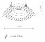 OPRAWA WPUSZCZANA IP54/IP20 ECHO BLACK CZARNA 8372 Nowodvorski