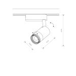 Lampa na szynoprzewód z regulacją PROFILE ZOOM LED BL 9W 660lm 4000K 7626 Nowodvorski
