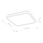 Plafon AGNES SQUARE LED czarny 32W 2300lm 4000K IP44 8137 Nowodvorski